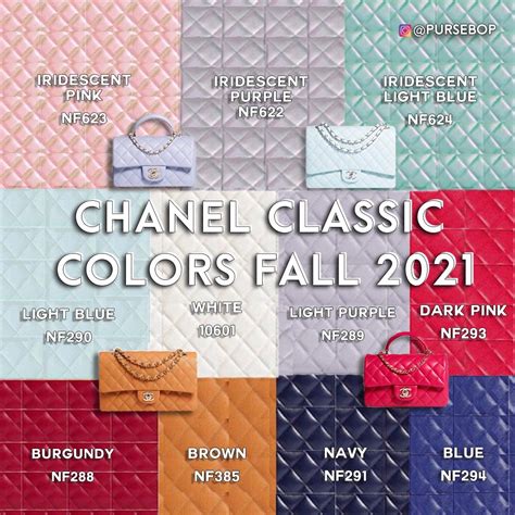 codes colour chanel|Chanel bag color chart.